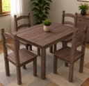 Ver imagem 1 de Mesa de Jantar 4 Cadeiras Madeira Maciça Provenza Amoudi Móveis