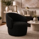 Ver imagem 1 de Poltrona Orgânica Maya Bouclê Preto Sala Quarto Recepção