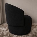 Ver imagem 2 de Poltrona Orgânica Maya Bouclê Preto Sala Quarto Recepção