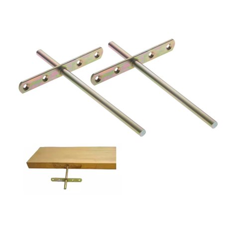 Suporte Interno Prateleira Fixação Invisível T 25cm Kit 2un