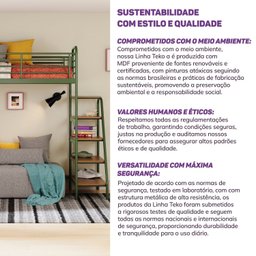 Cama Alta em Ferro Aço Carbono Tubular Teko Casatema - 10