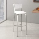 Ver imagem 2 de Banqueta Alta com Encosto Gênova Branco