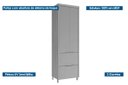 Ver imagem 3 de Torre Quente de Cozinha Paneleiro Marquesa C/ 2 Portas e 2 Gavetas 70cm Branco - Nesher