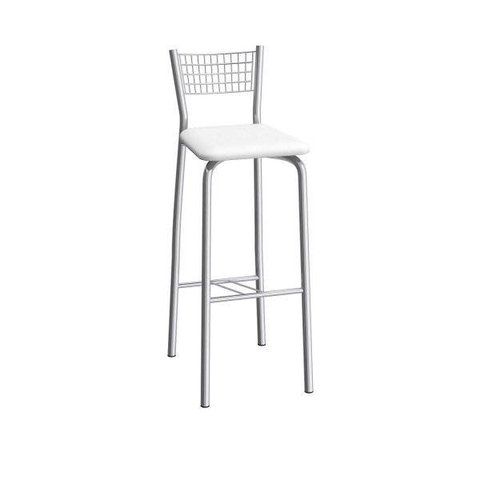 Banqueta Alta com Encosto Florença Branco