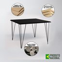 Ver imagem 2 de Conjunto Mesa de Jantar Industrial Clips Preta 120x75 com 4 Cadeiras Eiffel Pretas de Ferro Preto