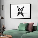 Ver imagem 2 de Quadro Decorativo Borboleta Reflexo Rio - 50x70cm:moldura Branca