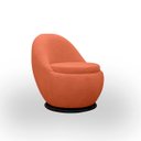 Ver imagem 4 de Poltrona Giratória para Sala Orgânica Confortável e Reforçada Bouclé