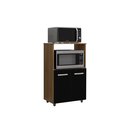 Ver imagem 2 de Armario Multiuso 2 Pts Forno Microondas ou Bebedouro Tais Cor Savana/preto