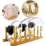 Porta Prato Suporte Madeira Copo Cozinha Rústico Organizador Panela Prático Bancada Display 6 Divisó - 7