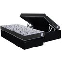 Ver imagem 1 de Conjunto Box Baú Solteiro Colchão Espuma Herval Compact Ag 65 - Ag Biello + Base Crc Suede Black (