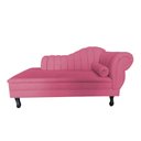 Ver imagem 3 de Recamier Decorativo Divã Amsterdã 187cm Lado Esquerdo Veludo Rosa