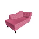 Ver imagem 4 de Recamier Decorativo Divã Amsterdã 187cm Lado Esquerdo Veludo Rosa