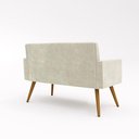 Ver mais imagens de Kit Namoradeira + 2 Poltronas Decorativas Recepção Balaqui Cor:bege
