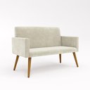 Ver imagem 6 de Kit Namoradeira + 2 Poltronas Decorativas Recepção Balaqui Cor:bege