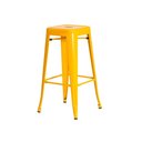 Ver imagem 4 de 2 Banquetas Tolix Iron Design Industrial Amarela 76 Cm Aço