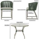 Ver imagem 2 de Mesa com 4 Cadeiras e Noronha Estofado 3 Trama Original Verde