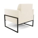 Ver imagem 6 de Kit 2 Poltronas Base Industrial Alta Preto Marisa Veludo Bege D03 - D\'rossi