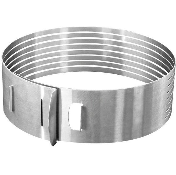 Aro Cortador De Bolos Em Camadas Redondo Ajustavel - Inox - 1