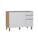 Ver imagem 1 de Balcão Modulado 120cm (sem Tampo) de Pia 2 Portas 3 Gavetas Slim Luciane