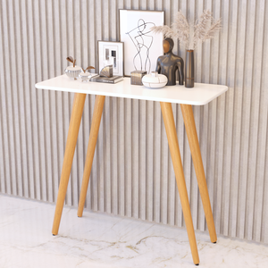 Aparador Sala Buffet Retro Pés Madeira Decoração Cantinho do Café Branco