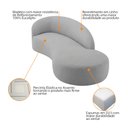 Ver imagem 4 de Divã Recamier Orgânico França 180cm Lado Direito Linho Cinza Claro - Amarena Moveis