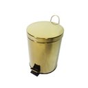 Ver imagem 2 de Kit 2 Lixeiras Dourada Aço Inox para Banheiro com Pedal 3l Fineza