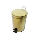 Ver imagem 2 de Kit 2 Lixeiras Dourada Aço Inox para Banheiro com Pedal 3l Fineza