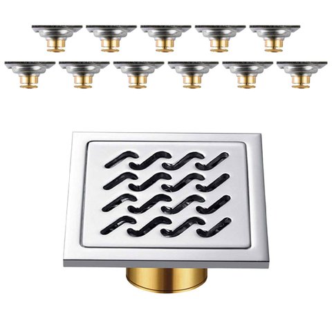 Ralo Inox Anti Odor 10x10 Banheiro Kit 11 Uni Seguro Higienico Anti Inseto Jardim Quintal Lavanderia