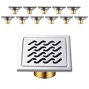 Ver imagem 1 de Ralo Inox Anti Odor 10x10 Banheiro Kit 11 Uni Seguro Higienico Anti Inseto Jardim Quintal Lavanderia