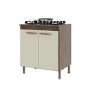 Ver imagem 2 de Balcão Modulado com Tampo Fidelitá Lisboa 70cm 2 Portas Noce/off-white