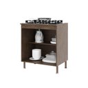 Ver imagem 3 de Balcão Modulado com Tampo Fidelitá Lisboa 70cm 2 Portas Noce/off-white