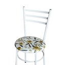 Ver imagem 3 de 4 Cadeiras para Cozinha Epoxi Branca Assento Floral Cor:floral Orquídea