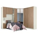 Ver imagem 1 de Quarto Modulado Solteiro Ambiente Composição 2 New Predileto 5 Peças Areia Jequitibá - Henn