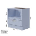 Ver imagem 5 de Balcão Planejado com Nicho para Forno sem Tampo Marselha CabeCasa MadeiraOriginals Azul/Sereno