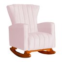 Ver imagem 1 de Poltrona Decorativa Melinda Balanço Vovo Suede Rosa Bebê- Fm