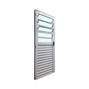 Ver imagem 3 de Porta Basculante Alumínio Branco 210x90 Lado Direito Linha 25 Esmeralda