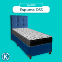 Ver imagem 4 de Conjunto Cama Box Azul Solteiro + Colchão D33 Iso100 Ortobom + Cabeceira