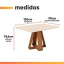 Ver imagem 3 de Conjunto Sala de Jantar Mesa Tampo em Vidro 1,20m Maria 6 Cadeiras Tati