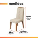 Ver imagem 4 de Conjunto Sala de Jantar Mesa Tampo em Vidro 1,20m Maria 6 Cadeiras Tati