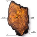 Ver imagem 3 de Tábua de Corte Orgânica Shou Sugi Ban Premium Luxo Artesanal:62x40x7cm