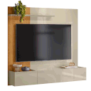 Ver imagem 1 de Painel para TV de até 65 Polegadas 3 Portas Astral Cumaru/Opala
