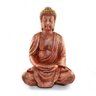 Buda Tibetano grande Vermelho Cor Madeira. - 1