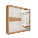 Ver imagem 1 de Guarda Roupa Mdf Ripado Titanium 2 Portas Cinamomo Off White