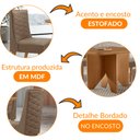 Ver imagem 5 de Mesa de Jantar Evora 90cm Mdf Canto Copo e com 4 Cadeiras Safira