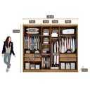Ver imagem 3 de Guarda Roupa Casal Linea com Espelho e Gaveteiro Suiça Cumaru 25 Fendi - Novo Horizonte
