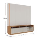 Ver imagem 4 de Estante Home Theater Jordão com Pés Off White Freijó e Aparador para Sala Riviera Off White – Colibr