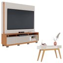 Ver imagem 1 de Estante Home Theater Jordão com Pés Off White Freijó e Aparador para Sala Riviera Off White – Colibr