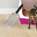 Ver imagem 4 de Pa Higienica Coletora Fezes Coco Gato Cachorro Cao Aço Inox Limpeza Caixa de Areia Higienizaçao Anim