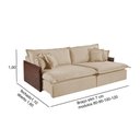 Ver imagem 3 de Sofá Martins M-160 Linho 02 Módulos 90cm Braço 7cm Estofados Martins