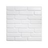 Kit 30 Placas Revestimento de Parede PVC 3d Alto Relevo Tijolinho Branco - 2